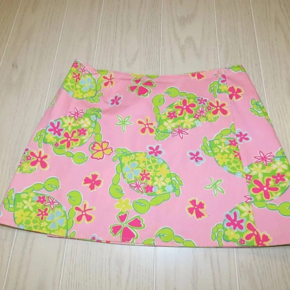 Lilly Pulitzer Connie Reversible Skirt Size 8 Pink Sands Vintage White Label - Picture 4 of 8